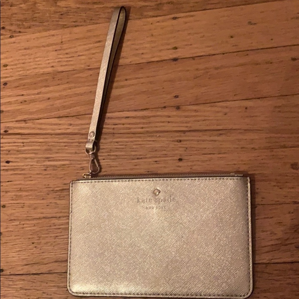 Kate spade gold wristlet